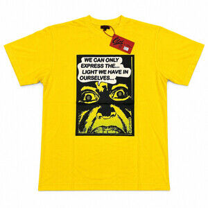 Clot Apparel Men’s “Express The Light” Graphic T-Shirt Yellow Size Medium